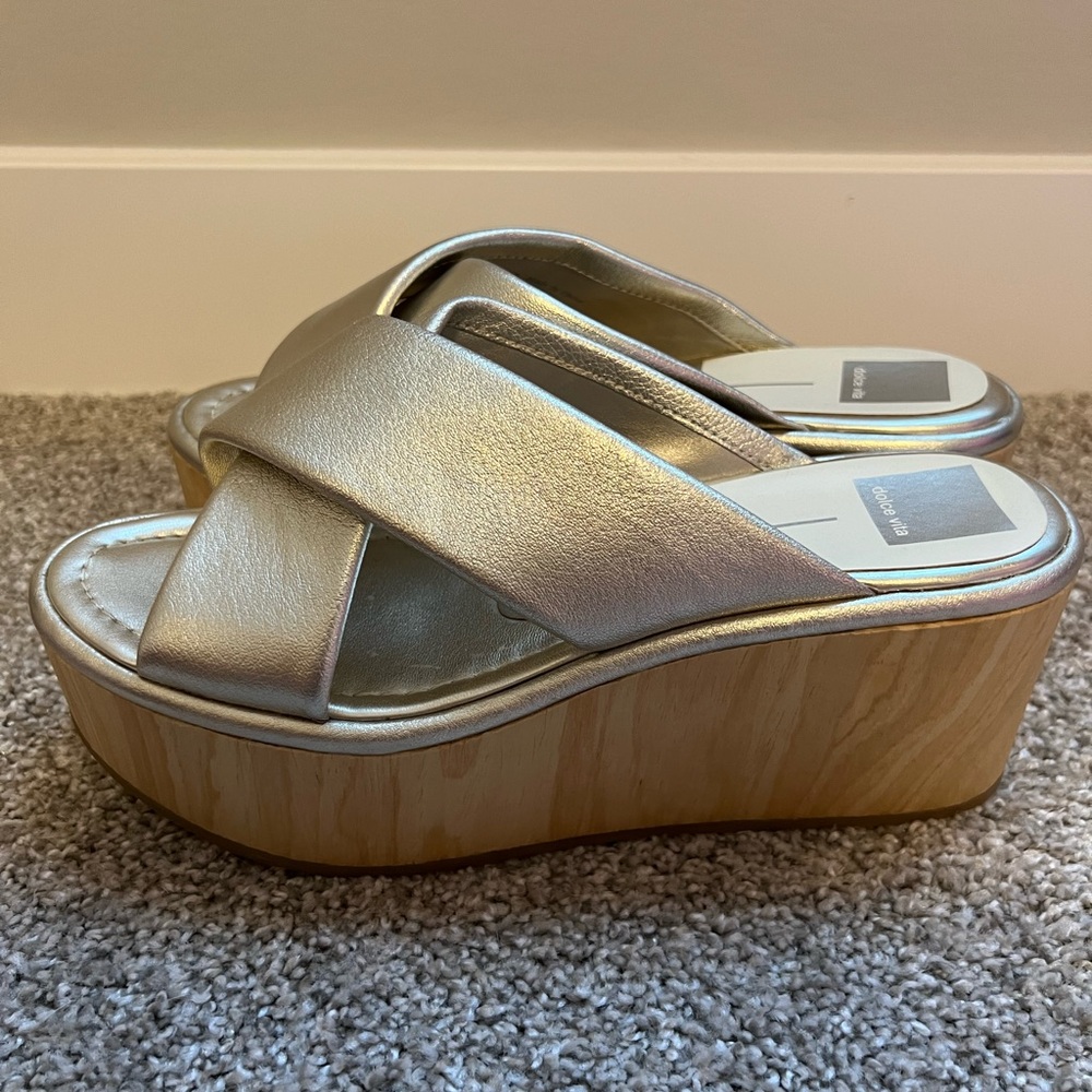 Dolce Vita Gold Platforms